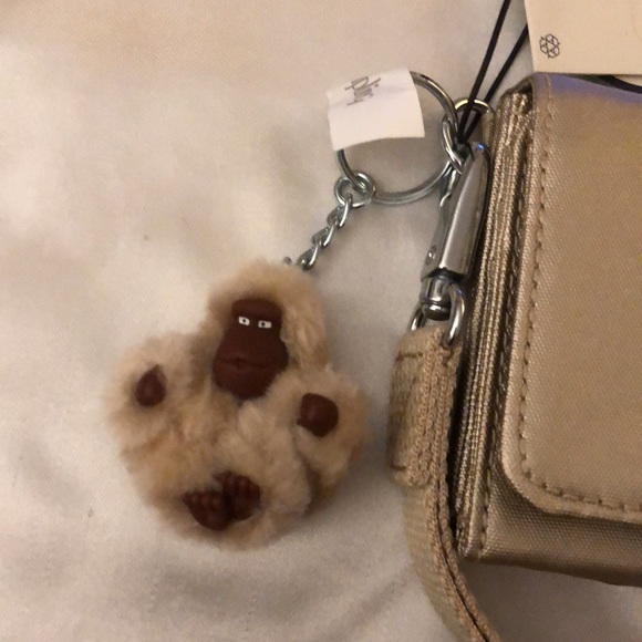 Kipling Rubi Large Wristlet Wallet Color Starry Gold Metallic + Monkey OS NWT - Picture 4 of 16